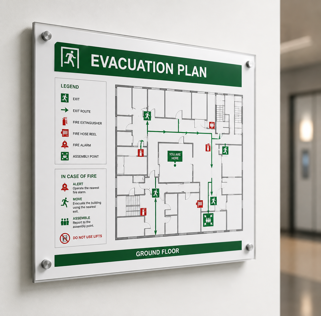 Fire escape route plan — first floor